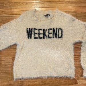 Weekend Crop/short Fuzzy Sweater